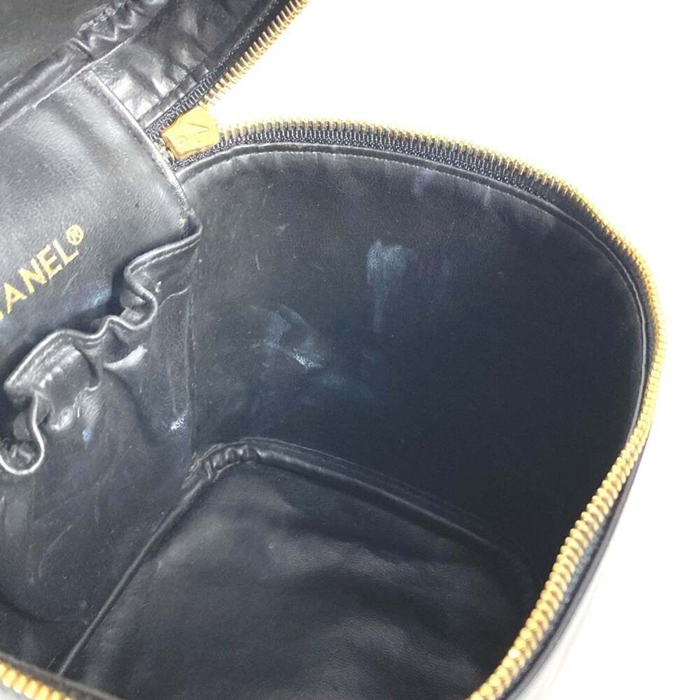 CHANEL Black Leather Logo Pouch - Picture 14 of 16